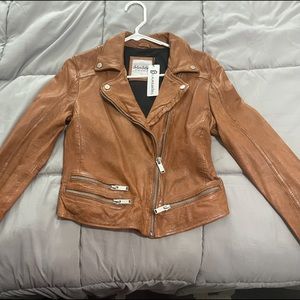 Chelsea deboer cognac leather jacket